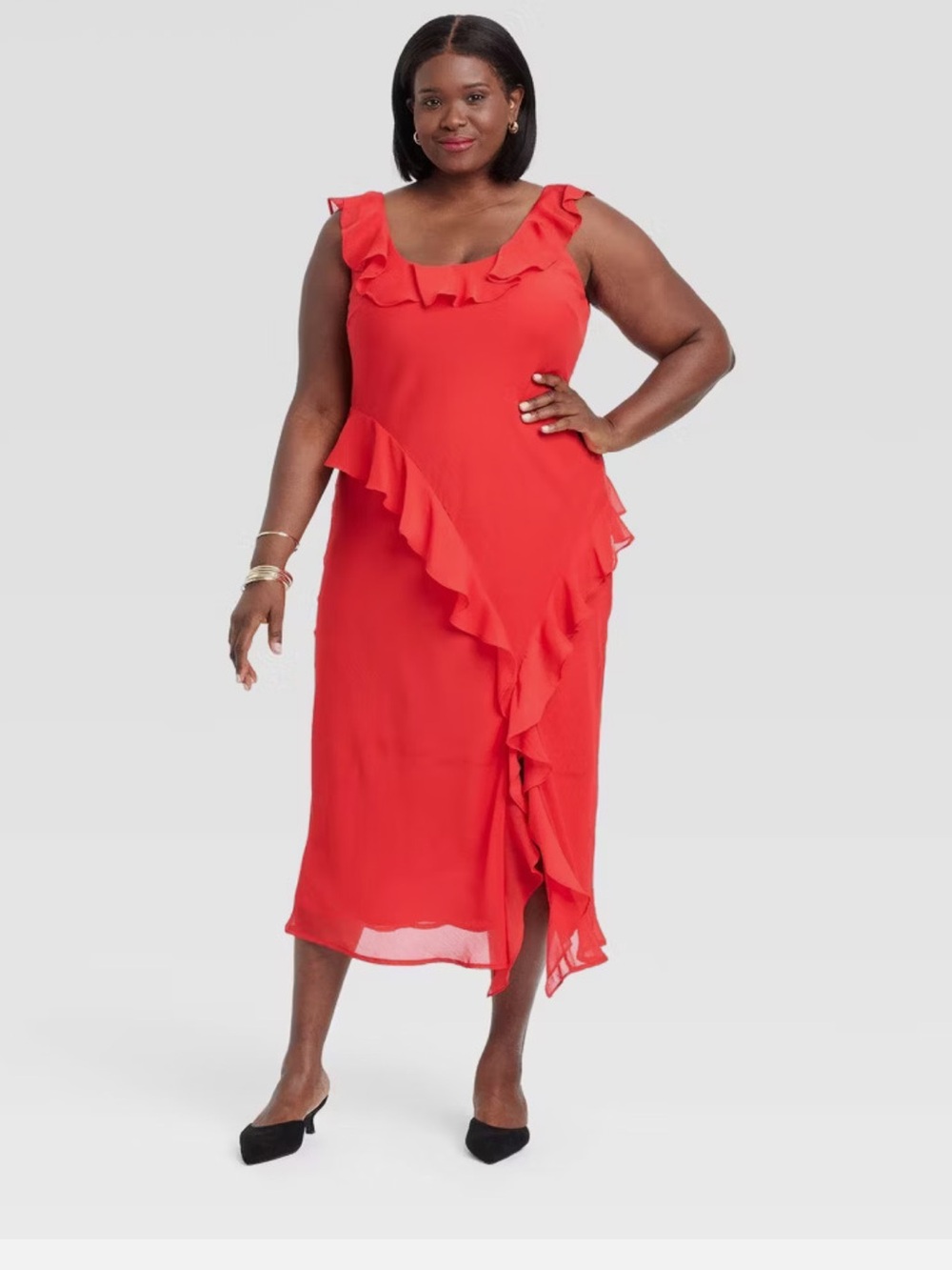 A New Day Women's Ruffle Slip Dress